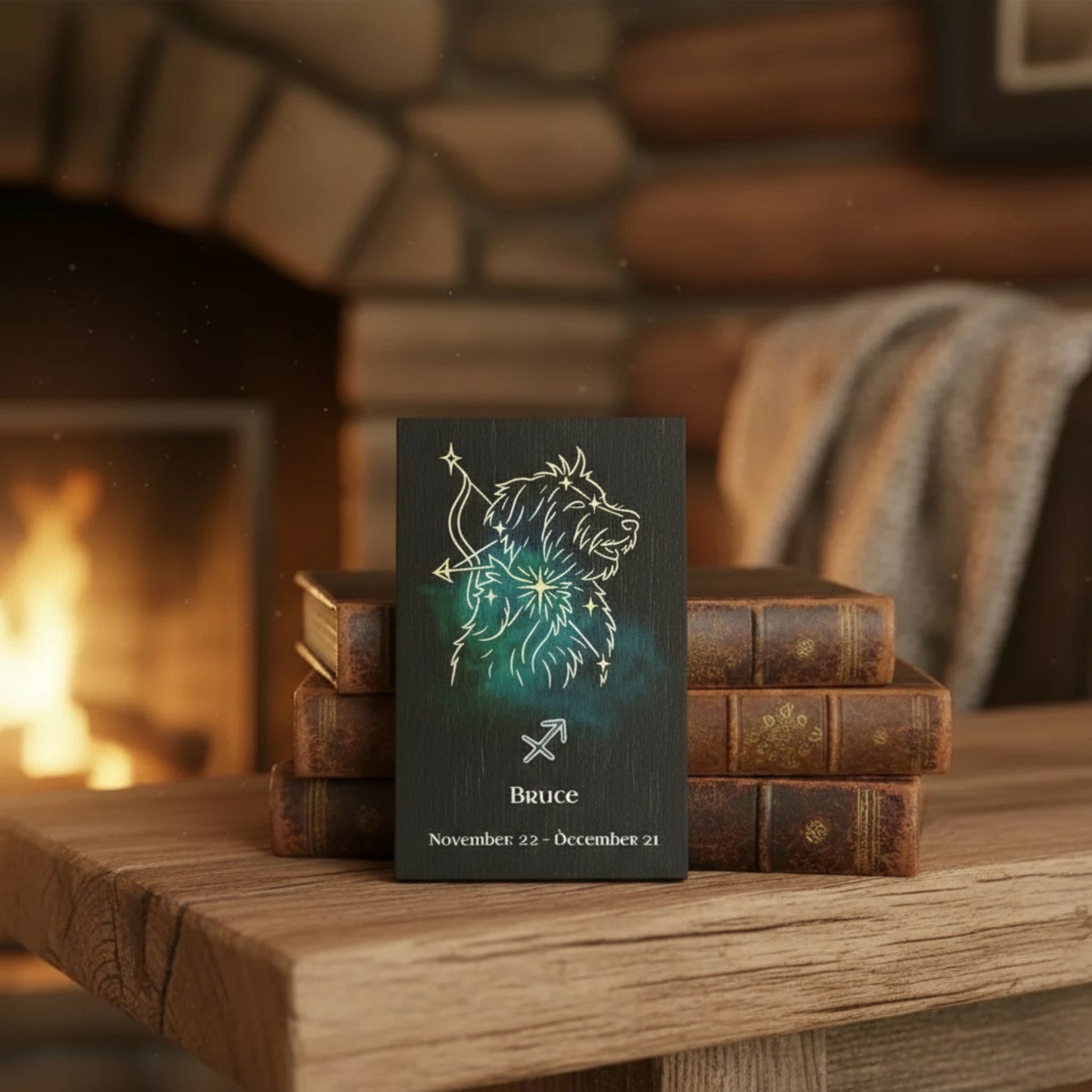 Personalized Zodiac Mini Art Print | Sagittarius Design with Your Dog's Photo & Name_Doggo Mojo_Frameless Print_4