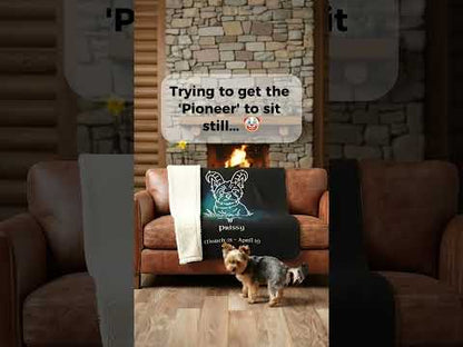 Personalized Aries Dog Sherpa Blanket | Modern Sketch Photo Upload