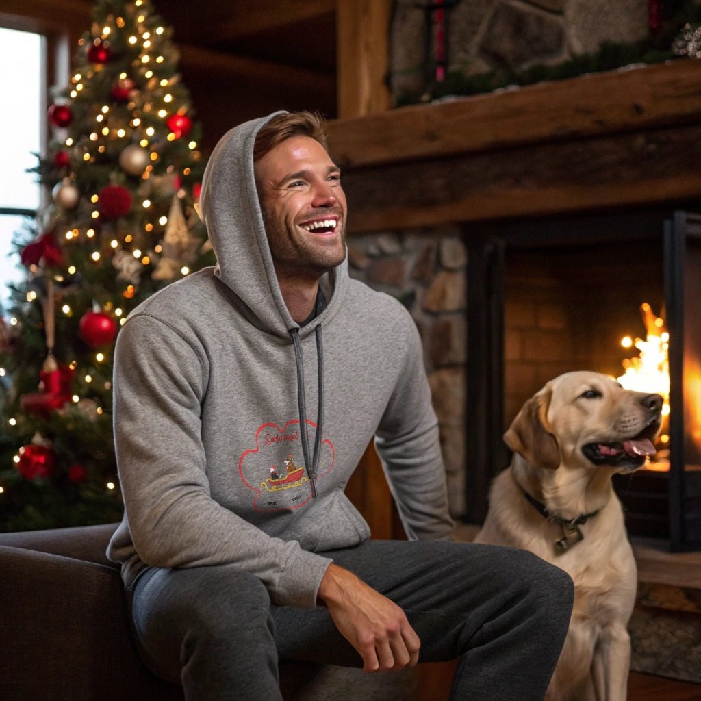 Santa's Paw - sitive Helpers Hoodie_Doggo Mojo_Hoodies_Athletic Heather_S_2