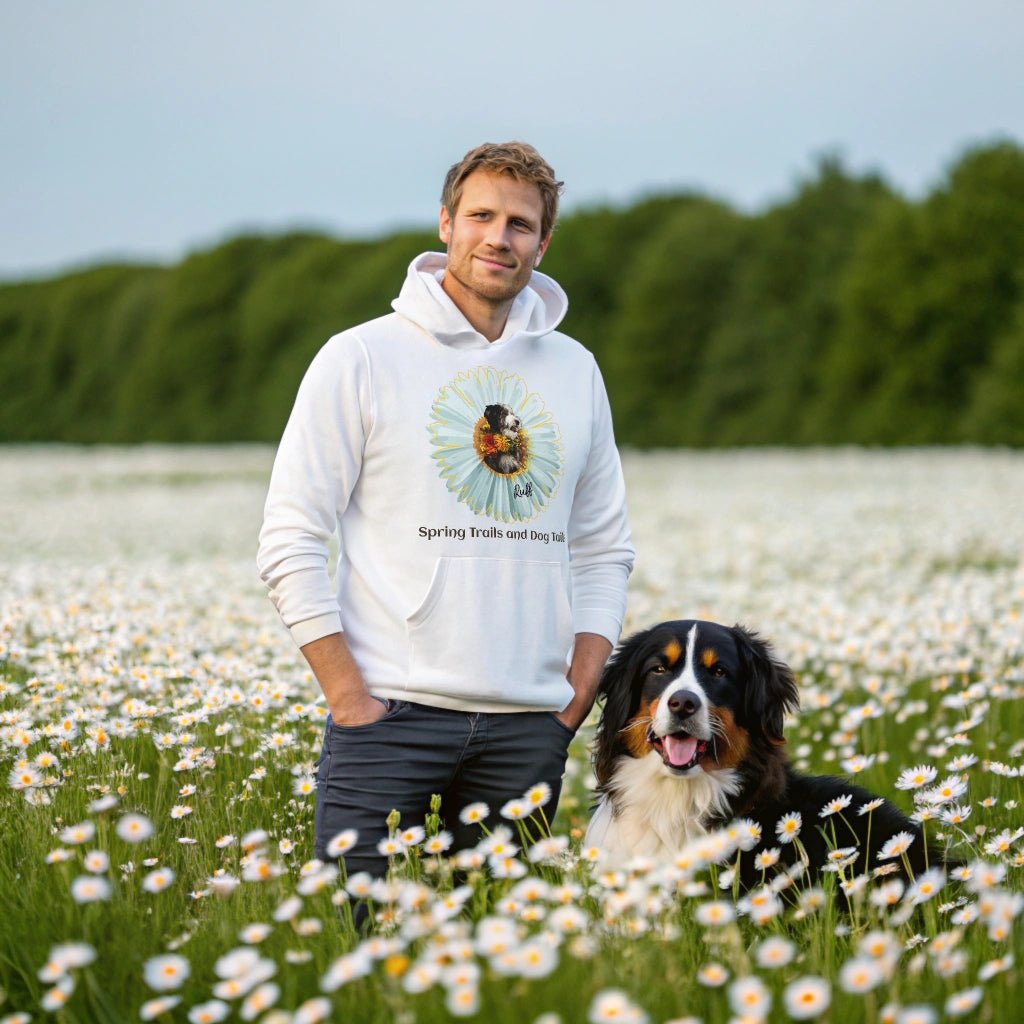 Spring Trails and Dog Tails: Personalized Hoodie with Your Dog's Photo & Name_Doggo Mojo_Hoodies_1