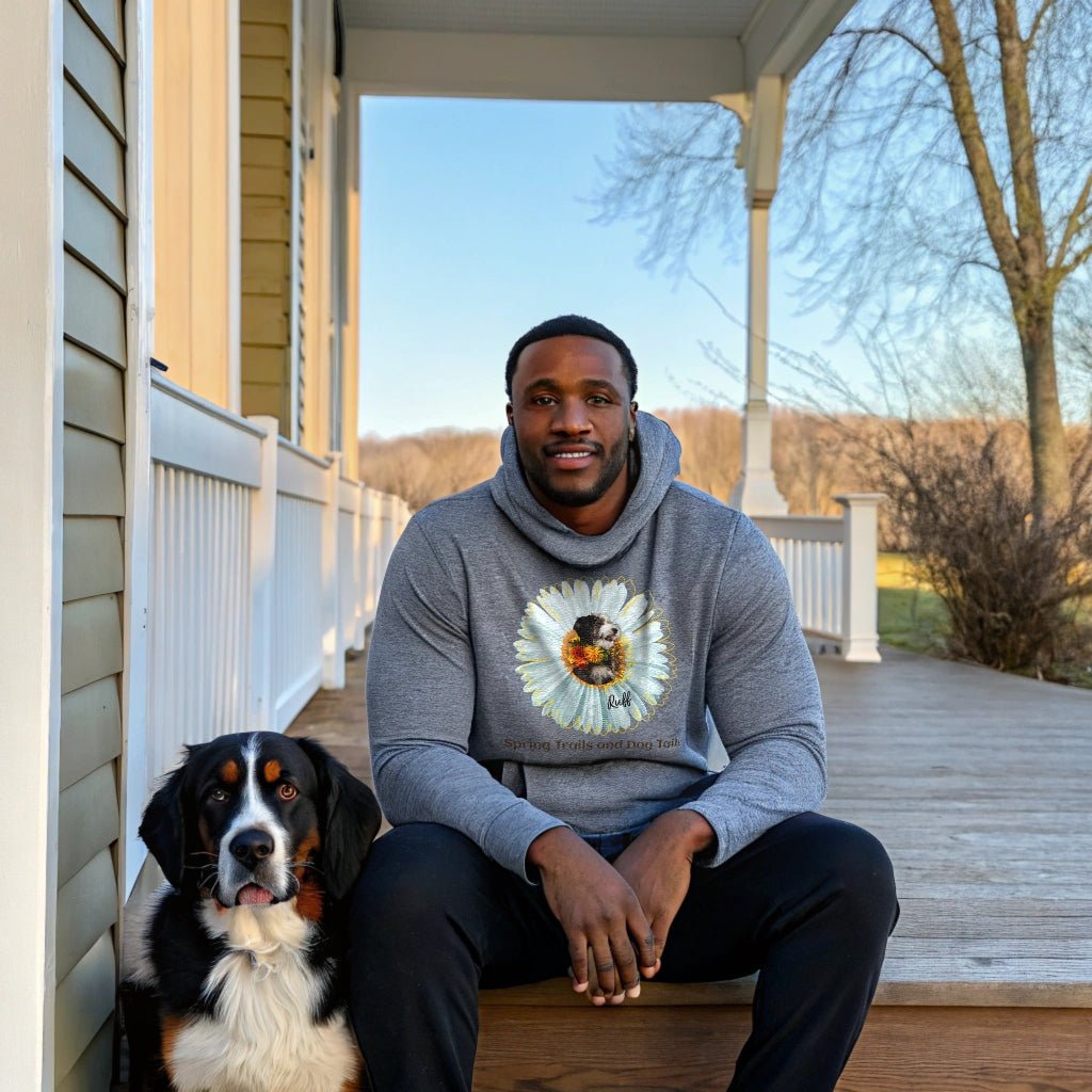 Spring Trails and Dog Tails: Personalized Hoodie with Your Dog's Photo & Name_Doggo Mojo_Hoodies_2