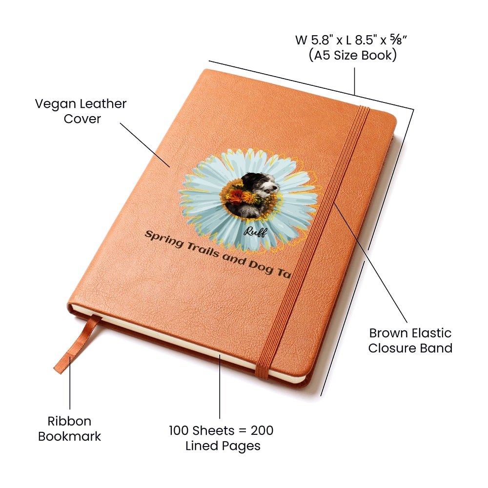 Spring Trails and Dog Tails: Personalized Vegan Journal with Your Dog's Photo & Name_Doggo Mojo_Journals_4