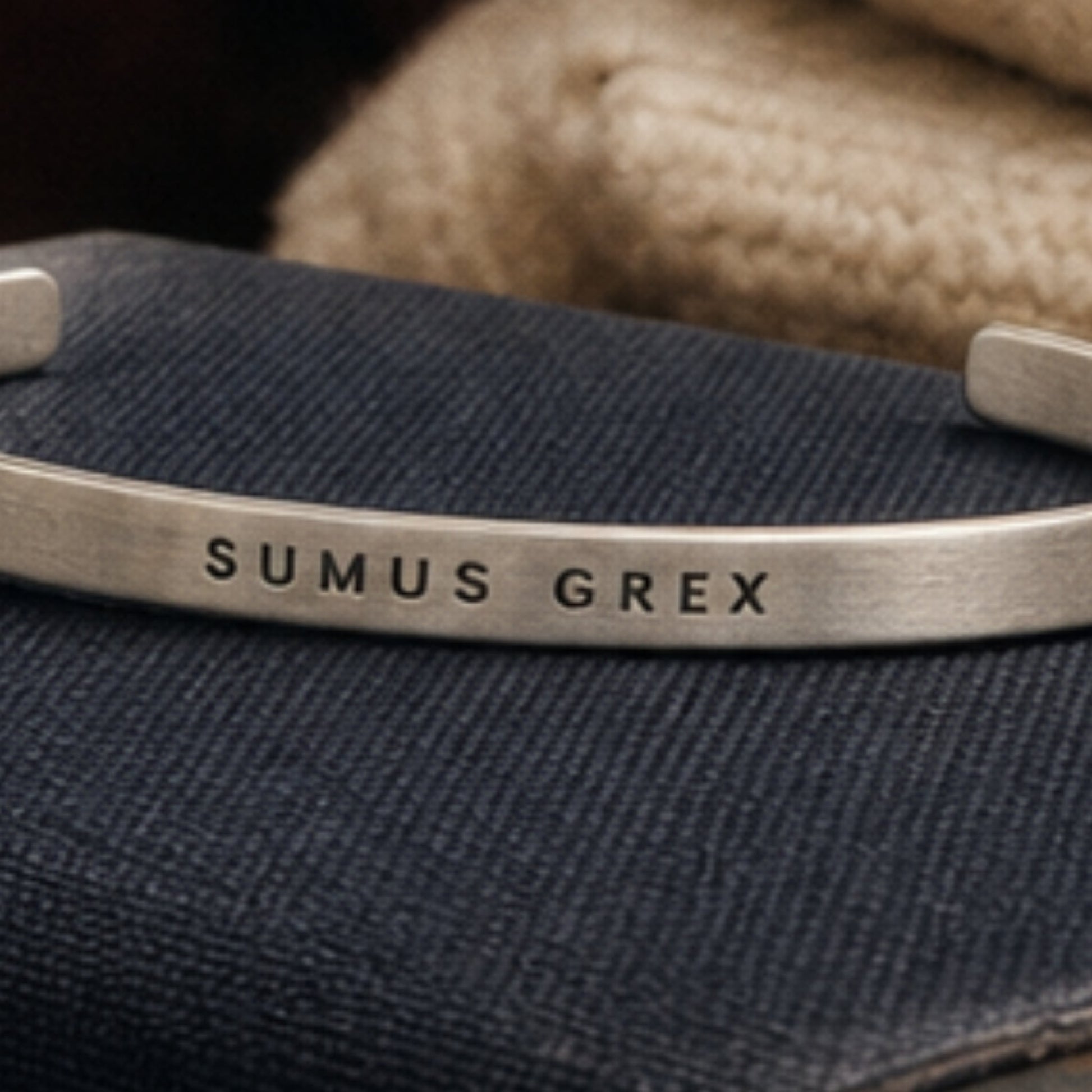 "Sumus Grex" Cuff Bracelet - Silver_Doggo Mojo_Bracelet_1