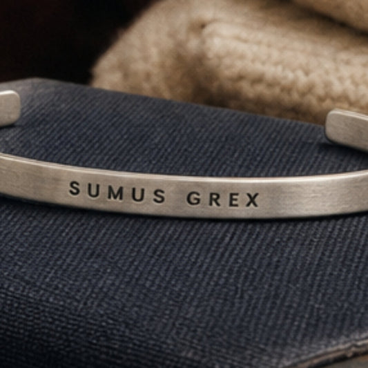 "Sumus Grex" Cuff Bracelet - Silver_Doggo Mojo_Bracelet_1