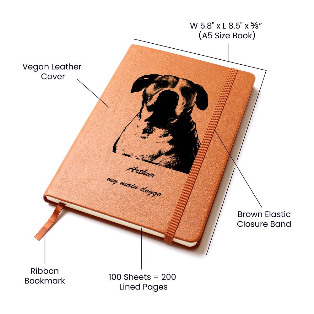 Your Dog's Personalized Journal with Custom Photo_Doggo Mojo_Journals_Vegan Leather__4